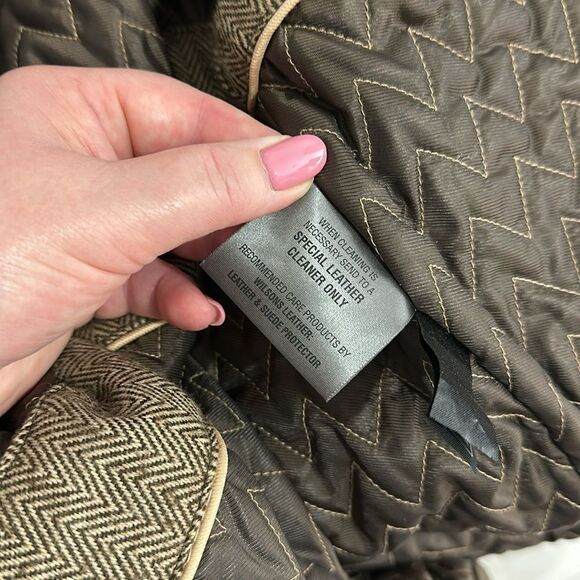 Wilsons Leather Pelle Studio Button Front Brown Jacket Size L - Picture 7 of 14